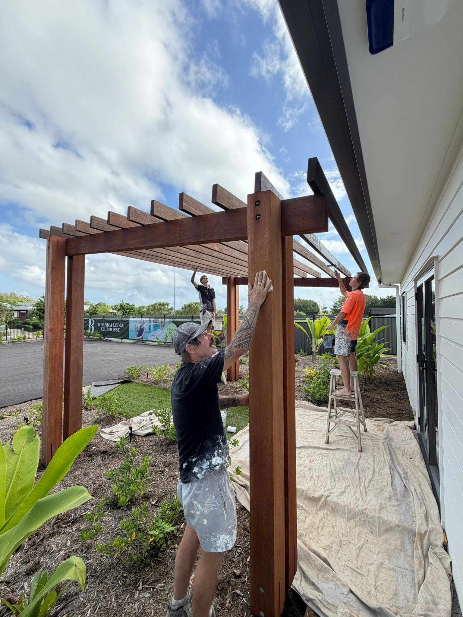 Painter working on interior wall prep